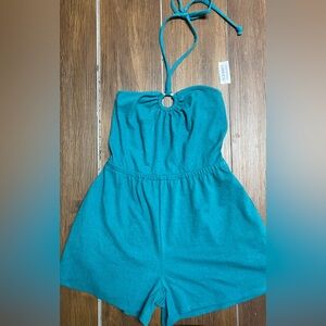 Old Navy Teal Halter Romper